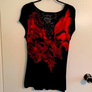 Cute Black Floral T-shirt